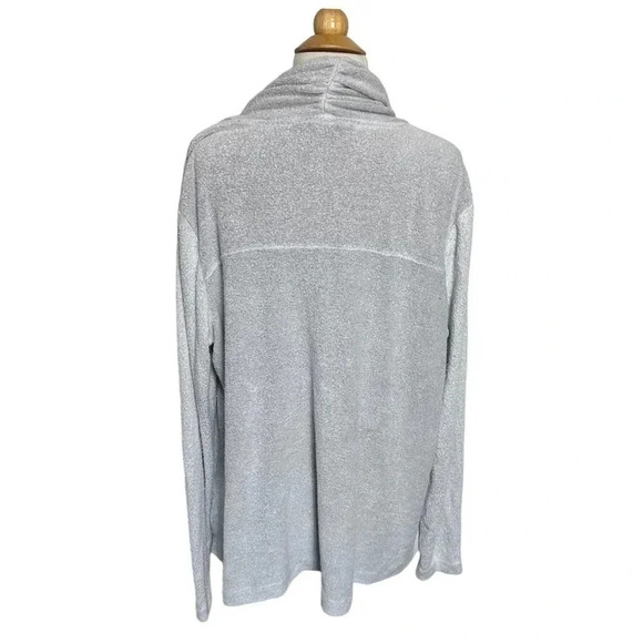Anthropologie Saturday‎ Sunday L gray draped front long sleeve comfy sweatshirt - Picture 4 of 6